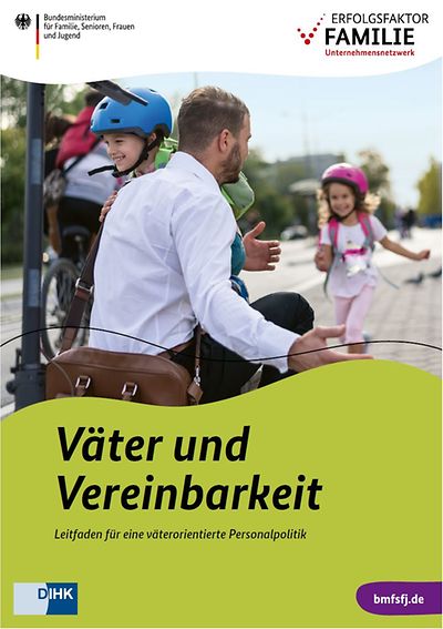 Titelseite Broschüre "Väter und Vereinbarkeit"