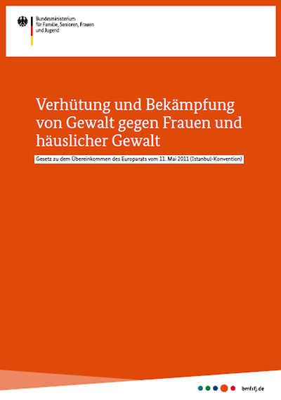 Titelseite der Broschüre "Gesetz zu dem Übereinkommen zur Bekämpfung von Gewalt gegen Frauen"