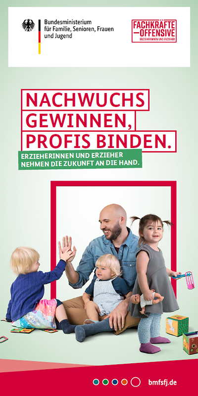 Titelseite des Flyers Nachwuchs gewinnen, Profis binden