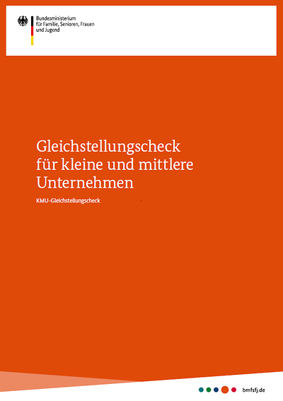 Titel der Broschüre Gleichstellungscheck für kleine und mittlere Unternehmen