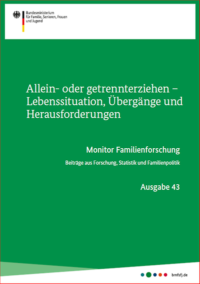 Titelseite Monitor Familienforschung, Ausgabe 43 - Allein- oder getrennterziehen