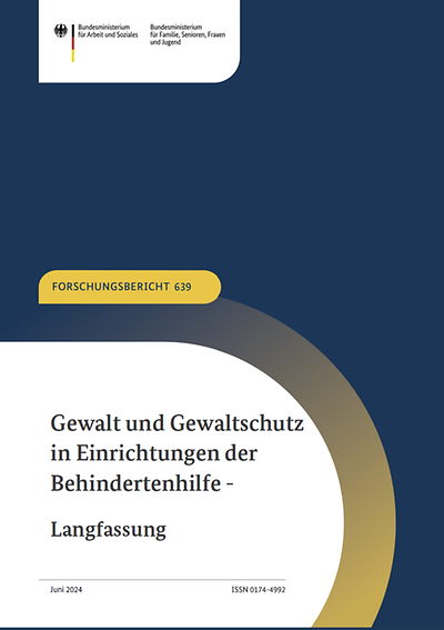 Titelseite der Studie "Gewalt und Gewaltschutz in Einrichtungen der Behindertenhilfe"