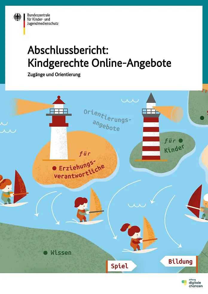 Cover des Abschlussberichts "Kindgerechte Online-Angebote - Zugänge und Orientierung"