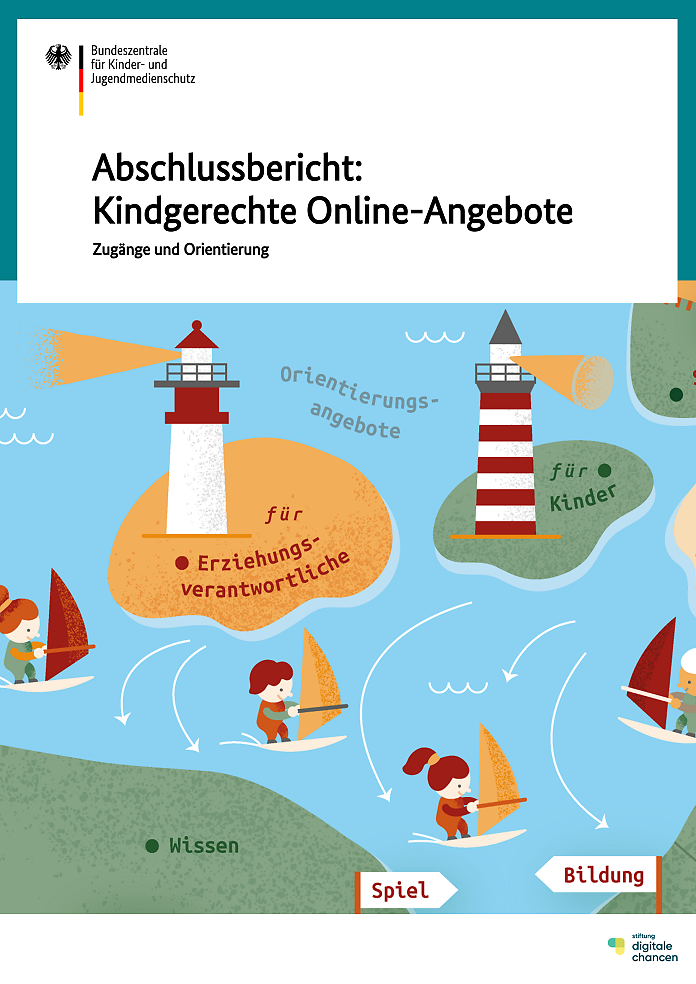 Cover des Abschlussberichts "Kindgerechte Online-Angebote - Zugänge und Orientierung"