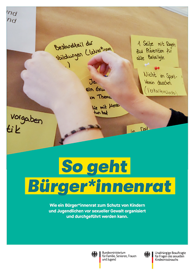 Titelseite der Broschüre "So geht Bürger*innenrat"