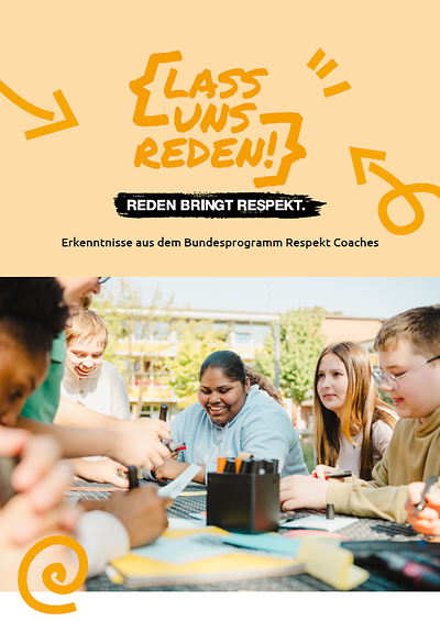 Titelseite der Broschüre "Lass uns reden! Reden bringt Respekt."