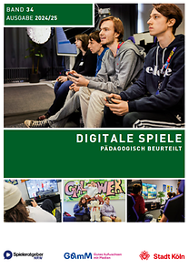 Titelseite der Broschüre "Digitale Spiele - Pädagogisch beurteilt - Band 34"