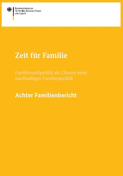 Titelseite des Achten Familienberichts