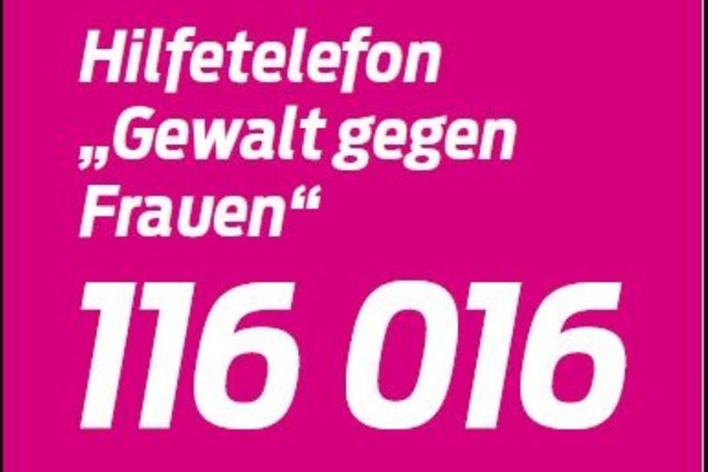 Titelseite Flyer Hilfe bei Gewalt gegen Frauen - Hilfetelefon Gewalt gegen Frauen