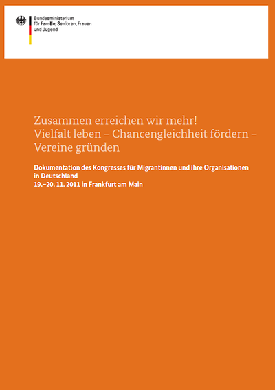 Titelseite Zusammen erreichen wir mehr! Vielfalt leben - Chancengleichheit fördern - Vereine gründen